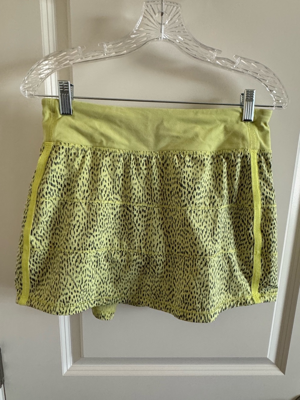 lululemon athletica Lime Green Animal Print Active Skort